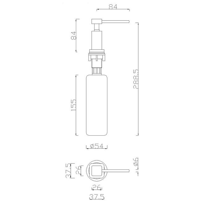 Flüssigseifenspender schwarz Cubic IM F104-Q5