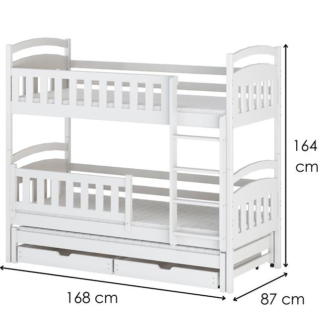 Bett Blanka 80x160 White