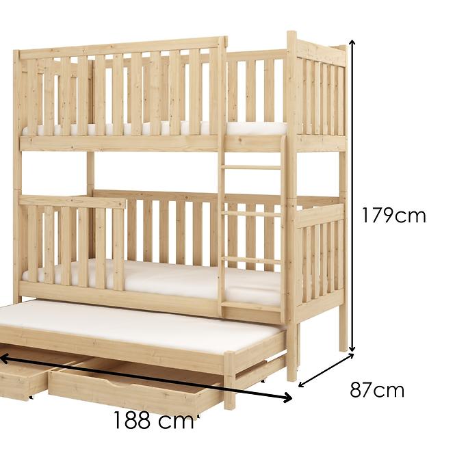 Bett Emilka 80x180 Pine