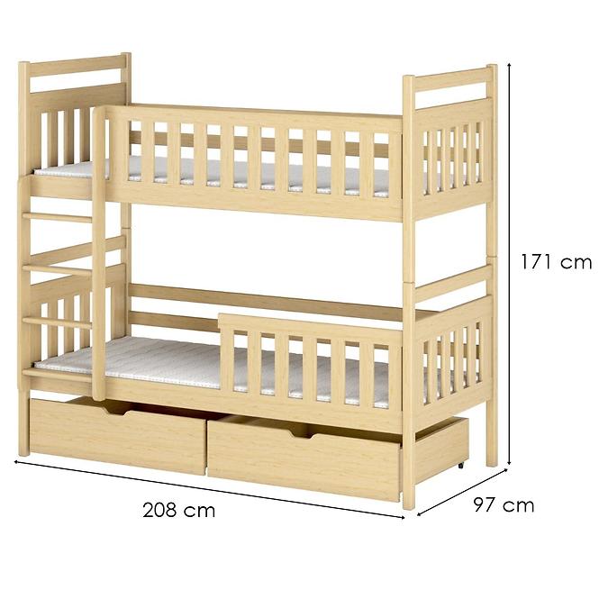 Bett Monika 90x200 Pine