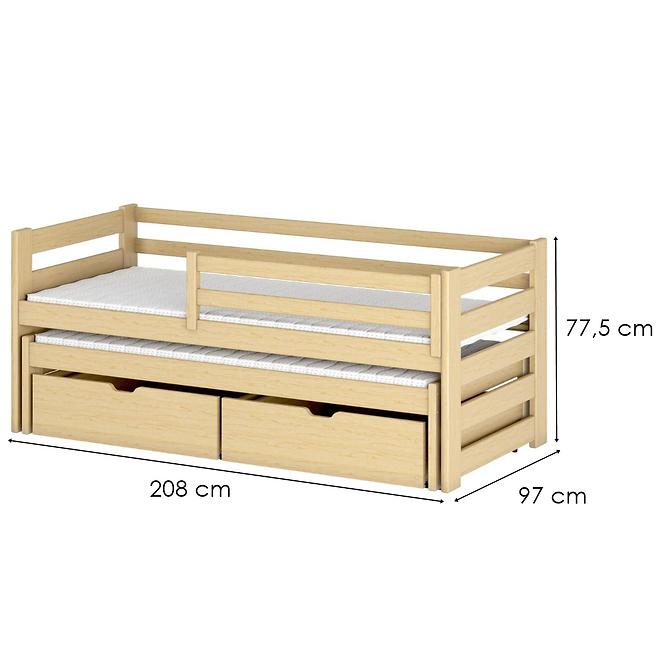 Bett Senso 90x200 Pine