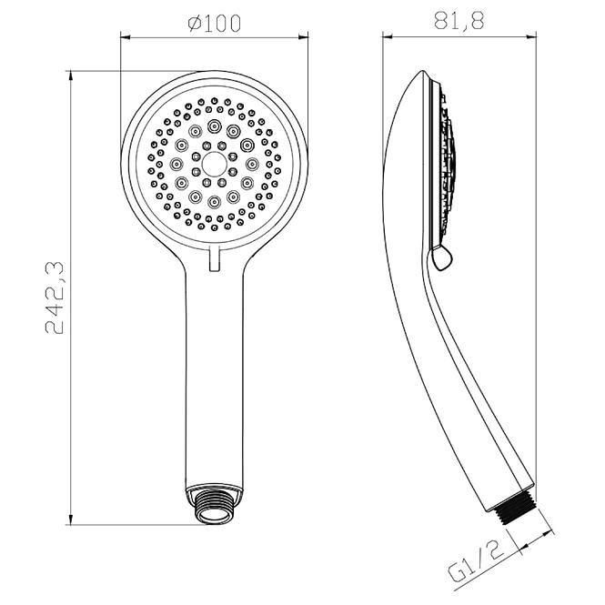 Handbrause RNS15 Vision 1-F RNS15