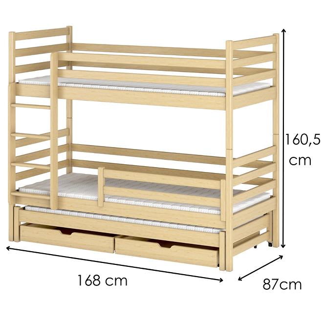 Bett Luk 80x160 Pine