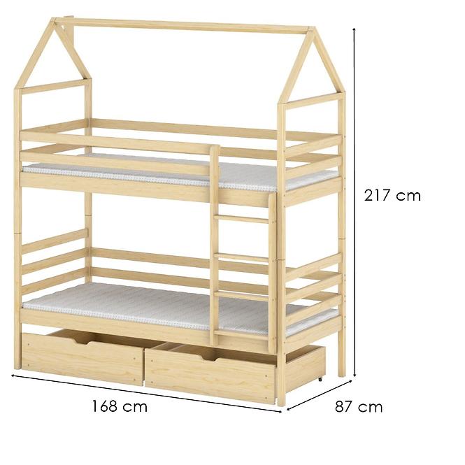 Cottage-Bett Alex 80x160 Pine