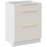 Küchenschrank Nicea 60D 3S BB Sandbeige