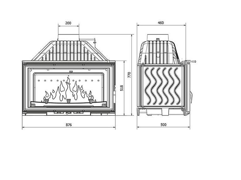 Kamineinsatz W15 12KW