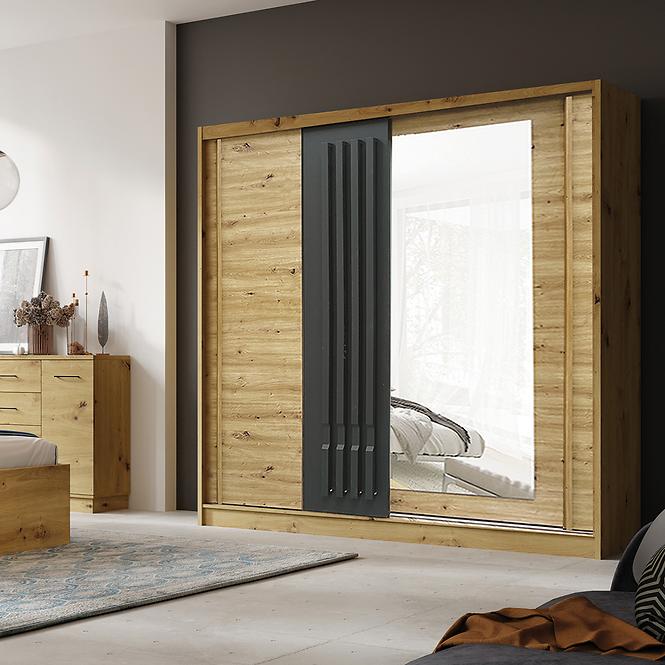 Schrank Avantgarde AV-5-200 Artisan/Lamellen Graphit