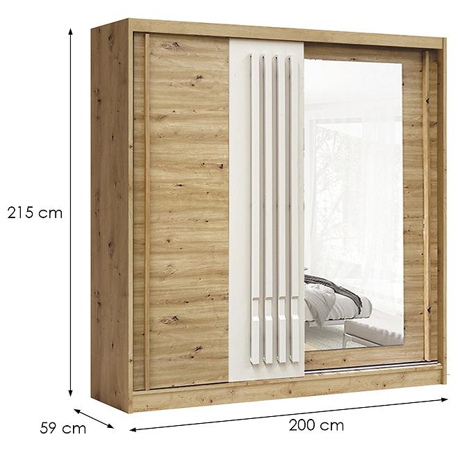 Schrank Avantgarde AV-6-200 Artisan/Lamellen Kaschmir