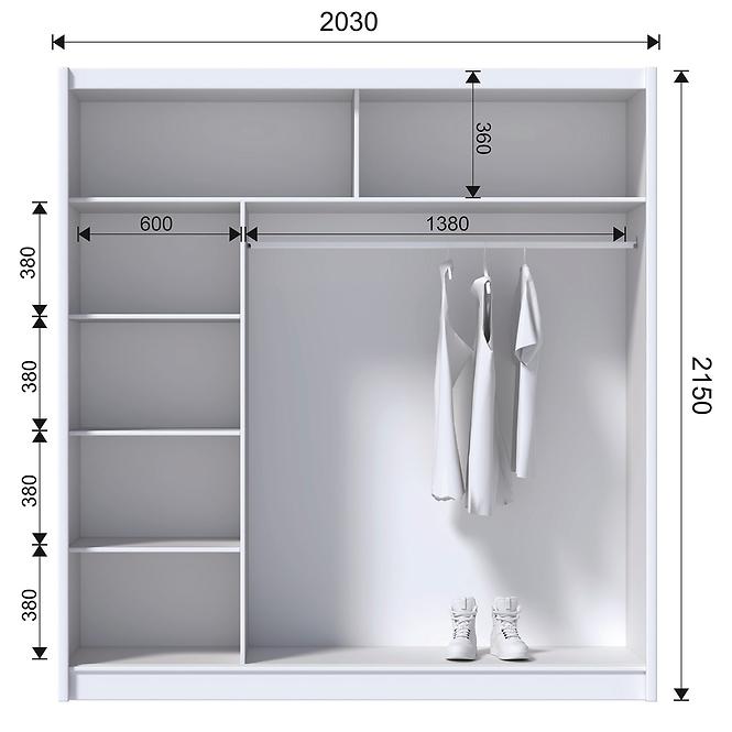 Schrank DUO 203 Weiß/Artisan