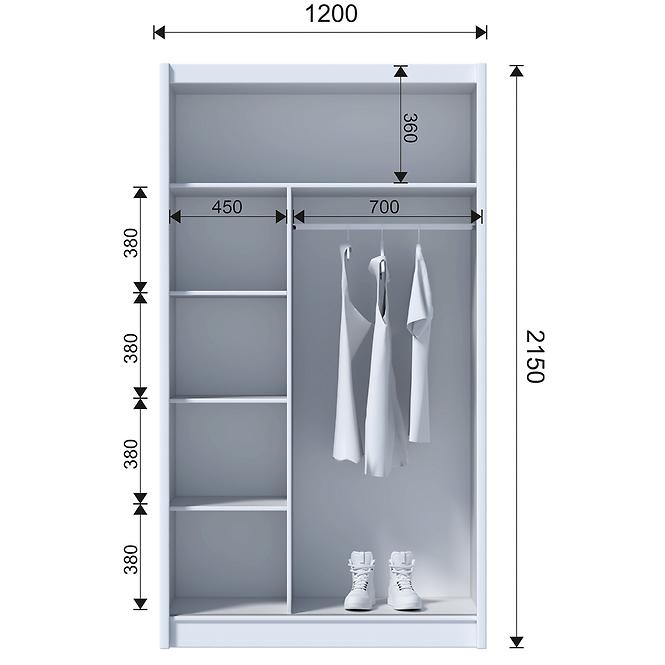 Schrank Multi 120 Weiß