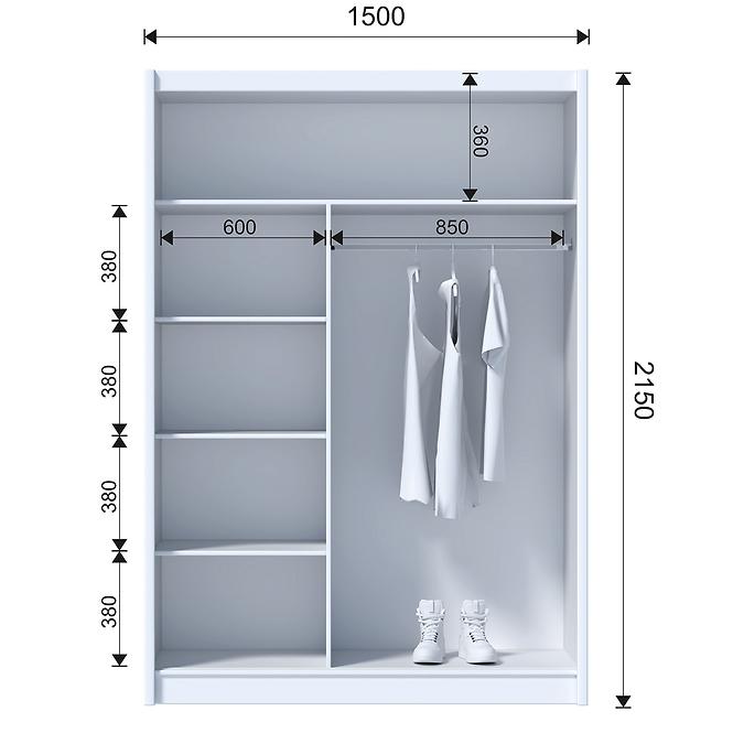 Schrank Multi 150 Craft/Schwarz