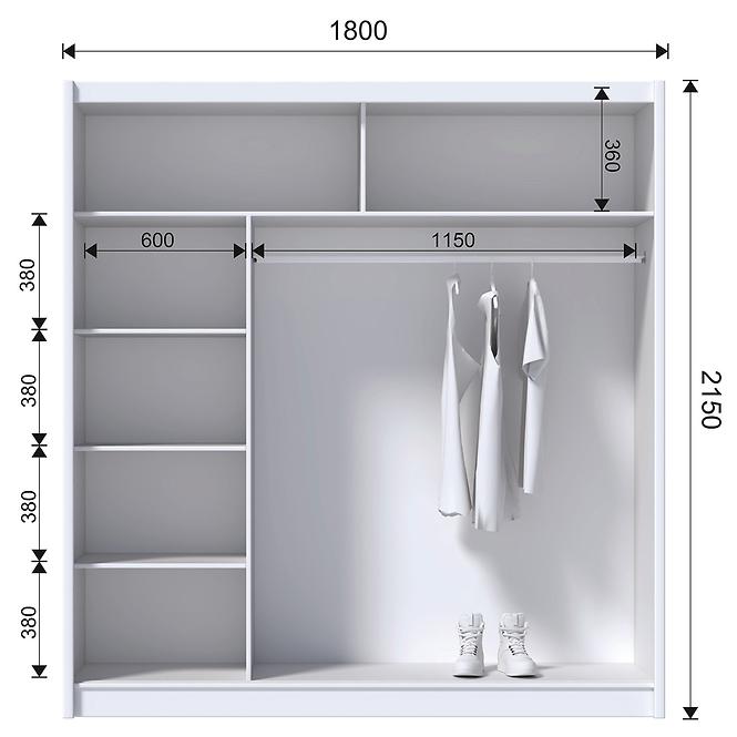 Schrank Multi 180 Weiß