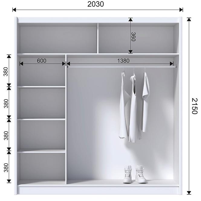 Schrank Multi 203 Weiß