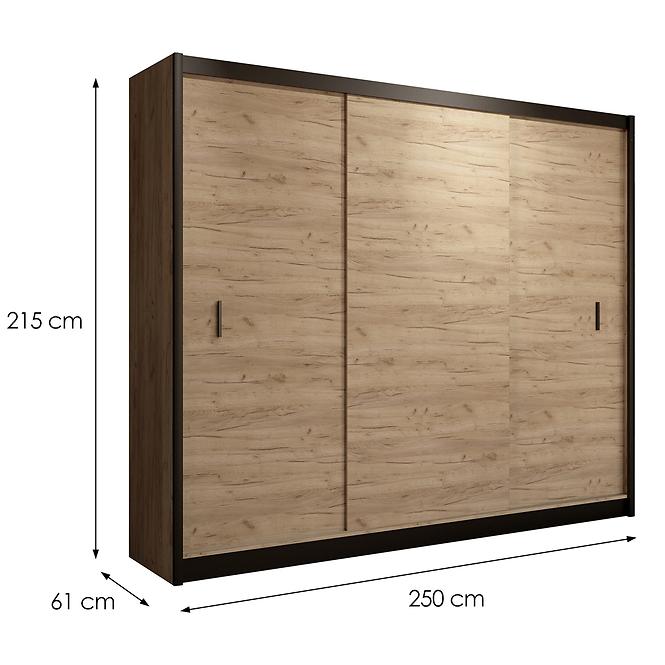 Schrank Multi 250 Craft/Schwarz