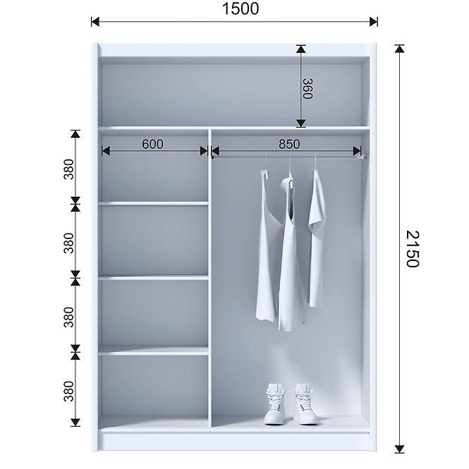 Schrank Madryt 150 Weiß