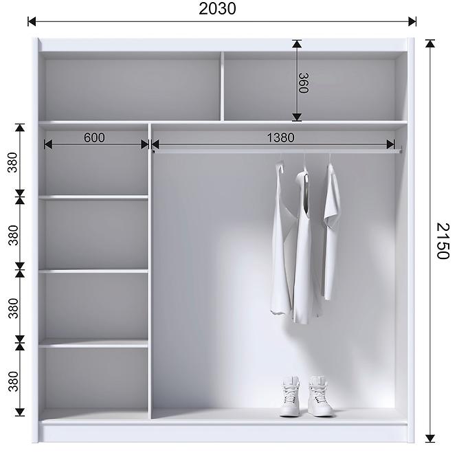 Schrank Madryt 180 Weiß