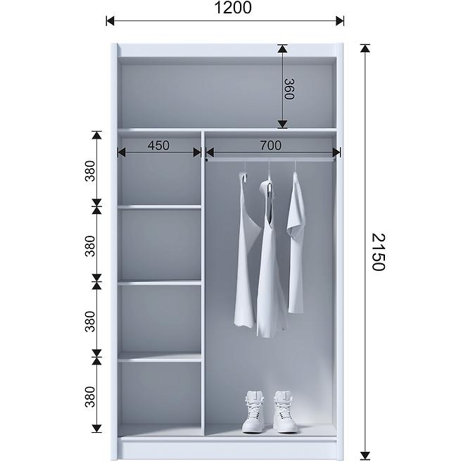 Schrank Solo 120 Weiß