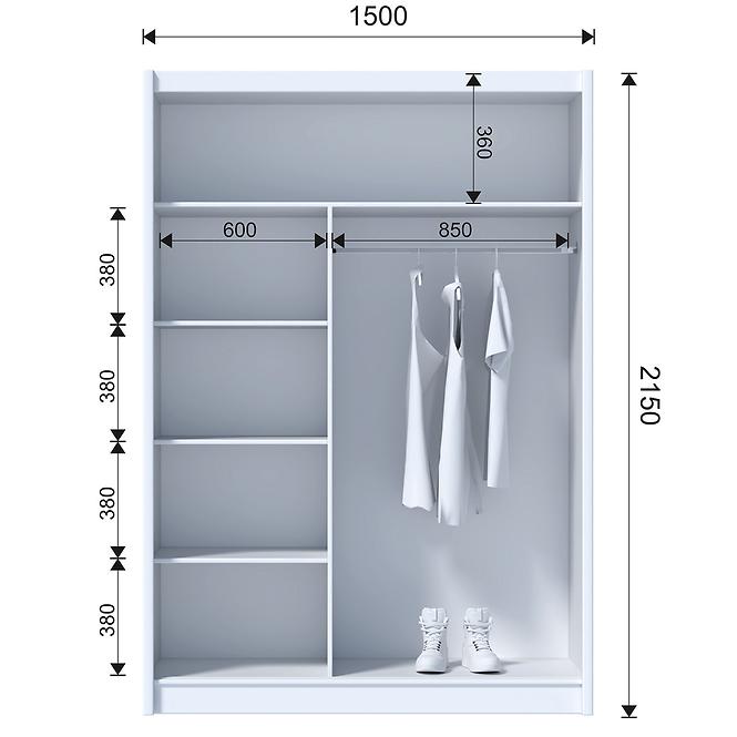 Schrank Solo 150 Weiß