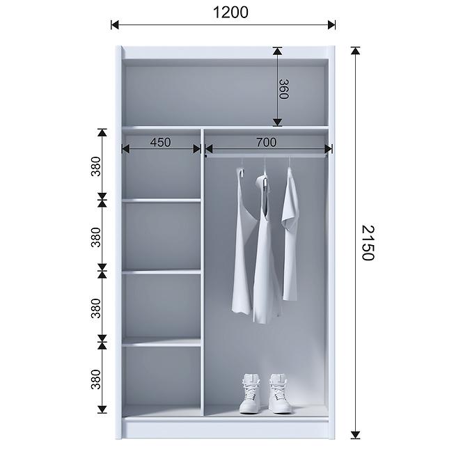 Schrank ART 120 Weiß/Artisan