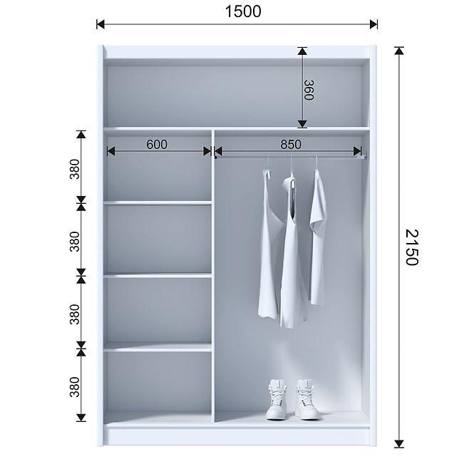 Schrank ART 150 Weiß/Artisan