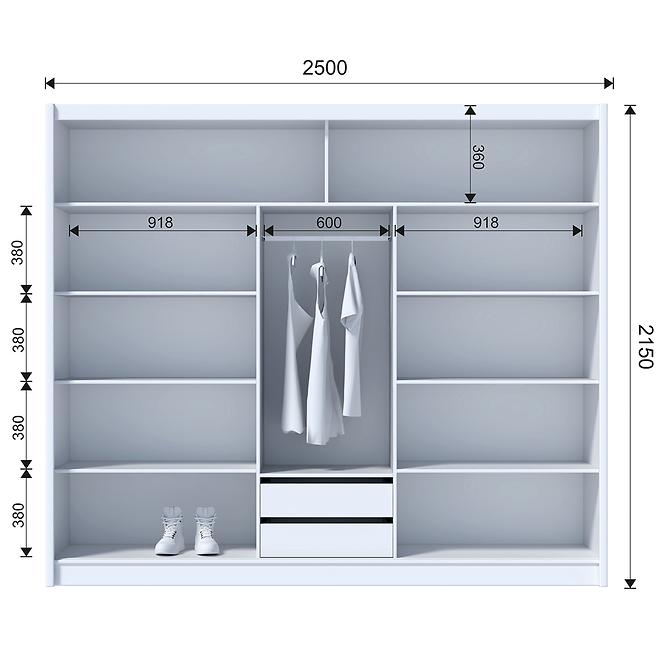 Schrank ART 250 Weiß/Artisan