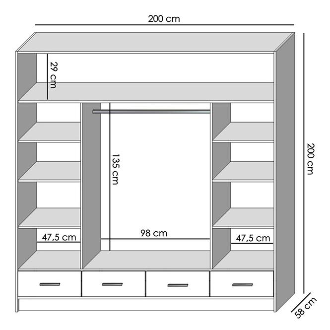 Schrank Sophie 200 Sonoma