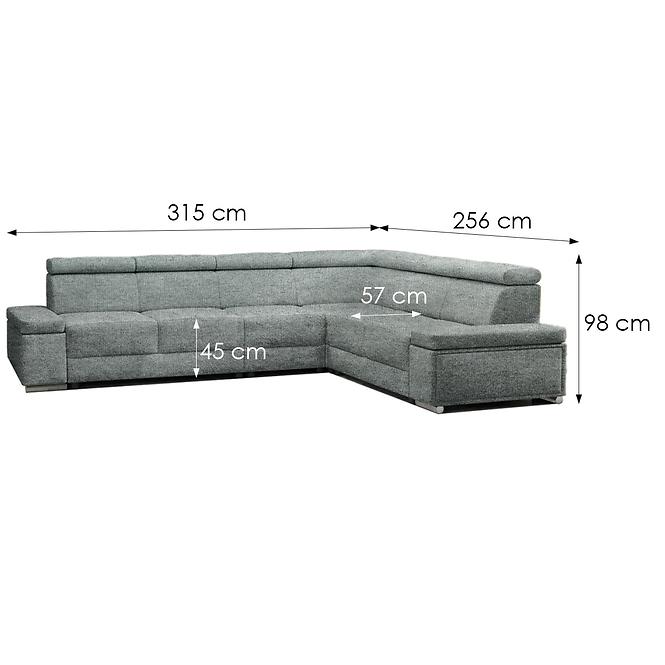 Ecksofa Ester B+2F+R+3+B Majestic 613 