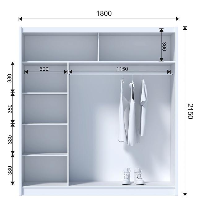 Schrank Door 180 Aotan/Schwarz