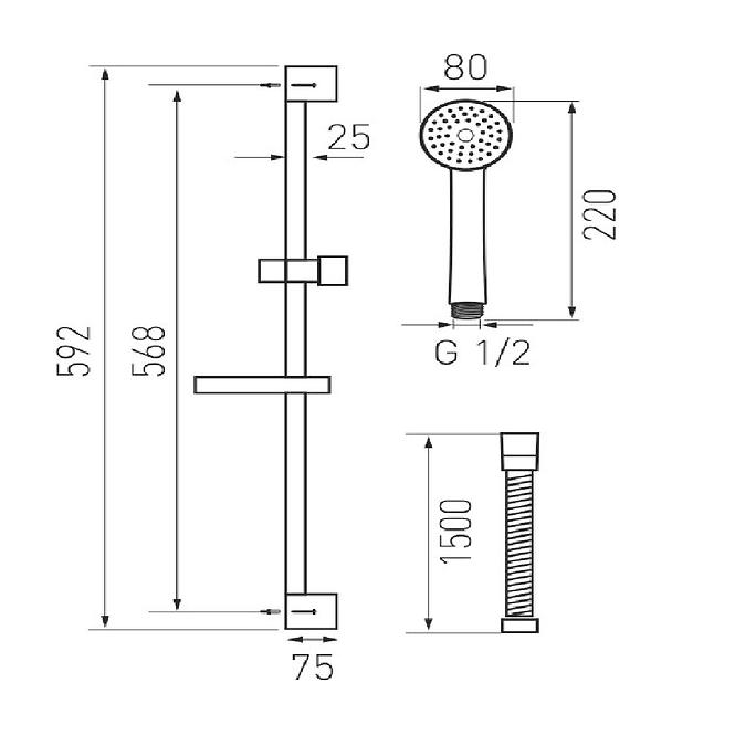 Duschset Kit869