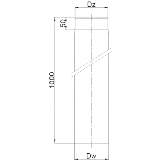 Rauchrohr  RP130/1000-BERTR03