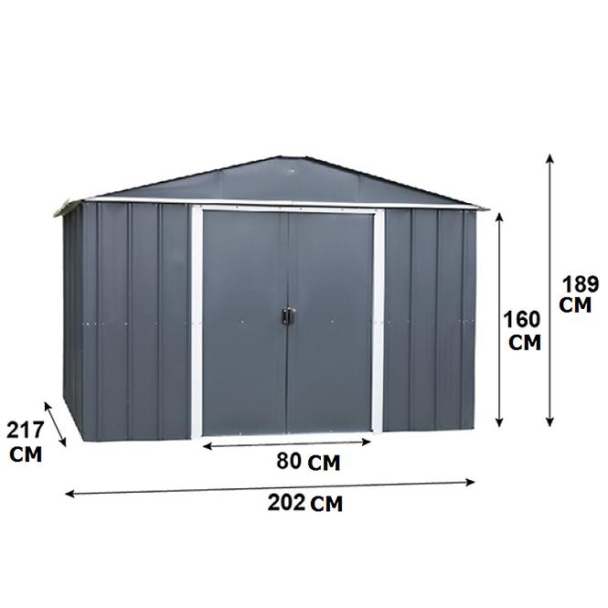 Gerätehaus Anthrazit 67AEYZ 202x217 cm