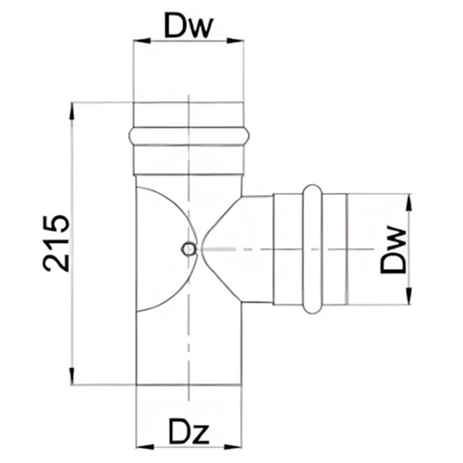 T-Stück Revision TRR80/90SPNP09