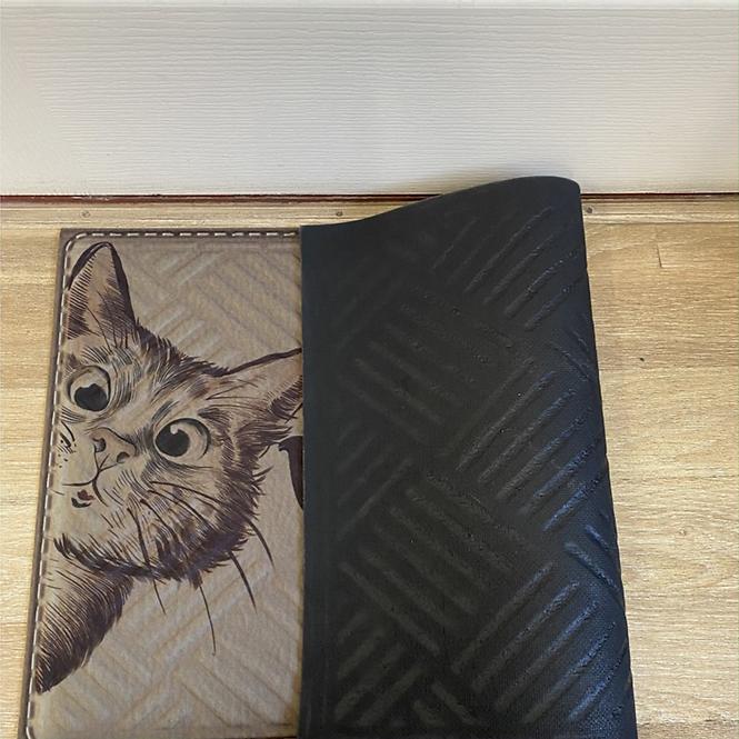 Textil-Fußmatte 45x75 cm K-602-250 Welcome (Katze)