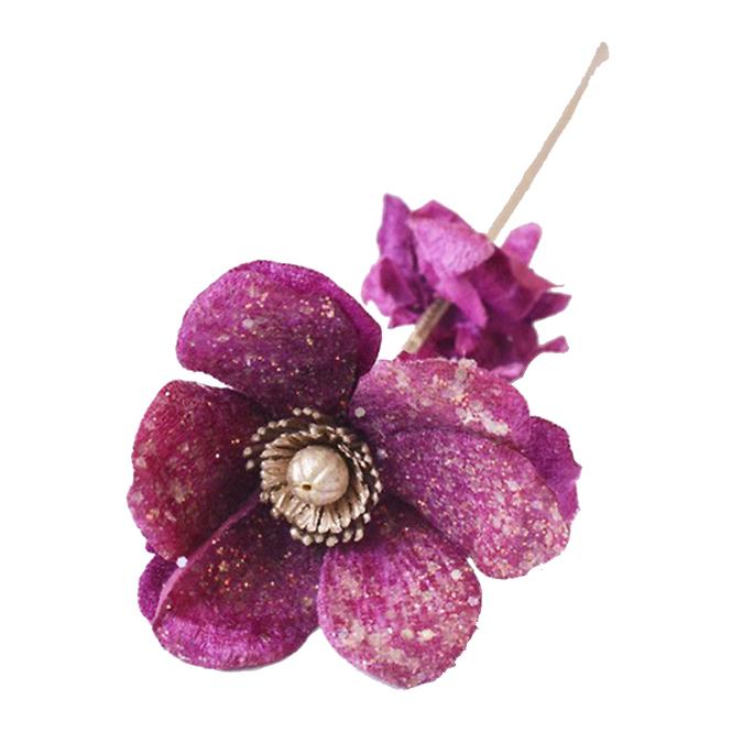 Anemone mit Glitter, Violett