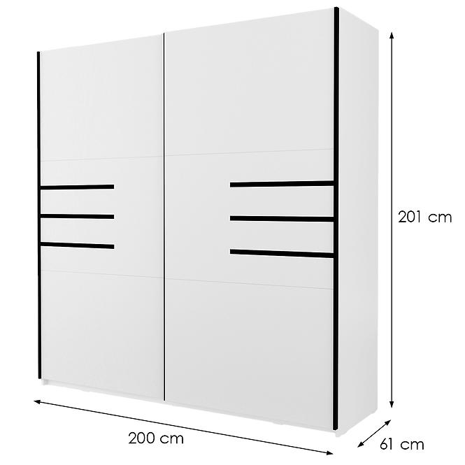 Schiebeschrank Violla 57 2D weiß