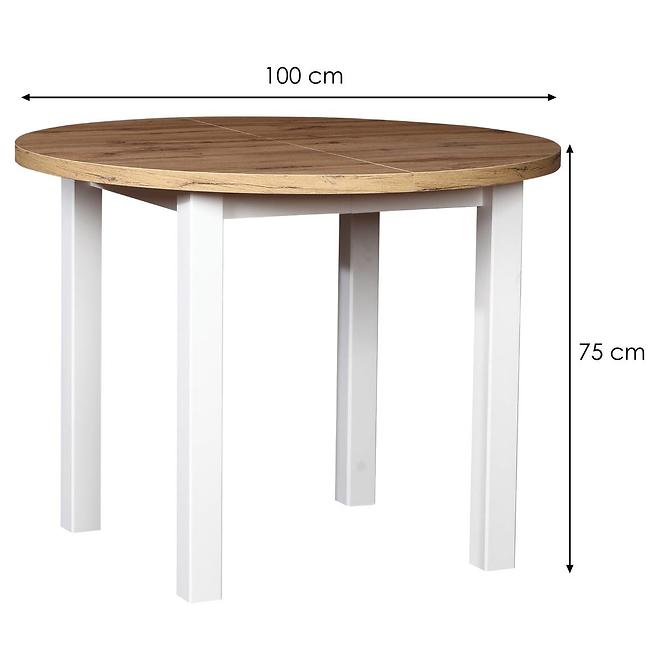 Tisch St-56 100+2x40 wotan/weiß