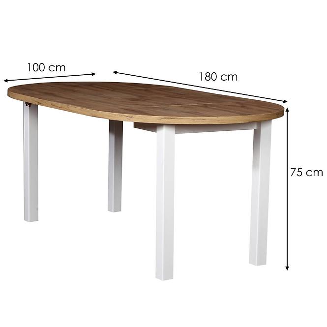 Tisch St-56 100+2x40 wotan/weiß