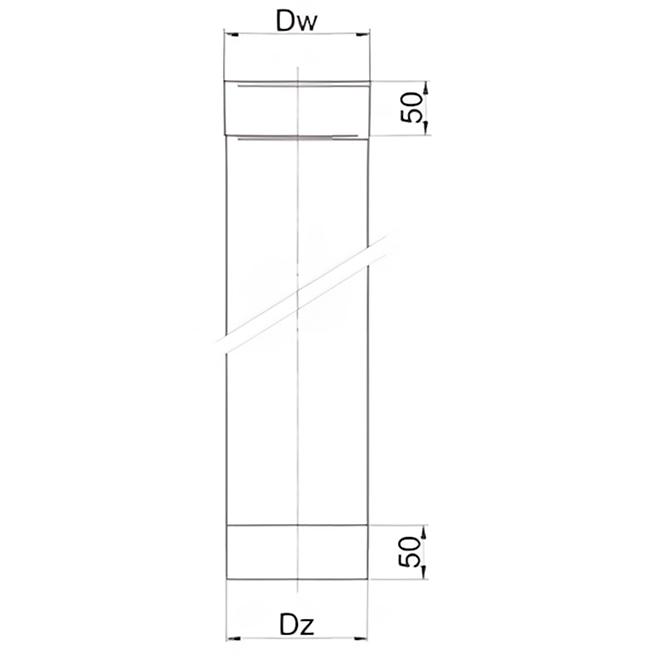 Rohr gerade 1000 125 DPOK01