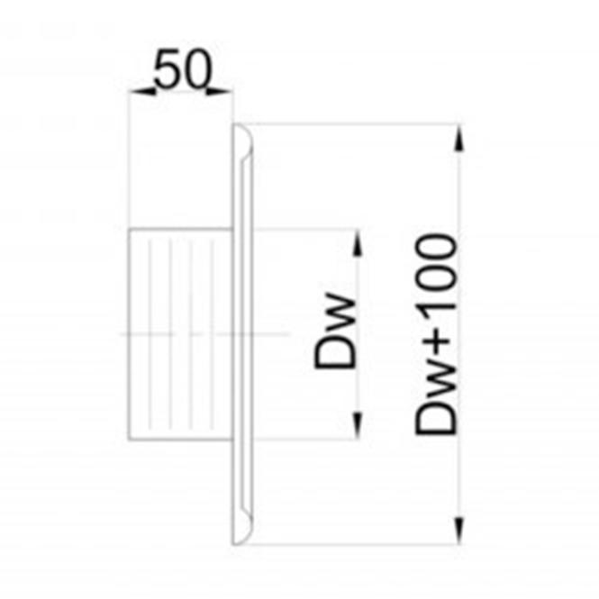 Flansche Weiß DPO19/100