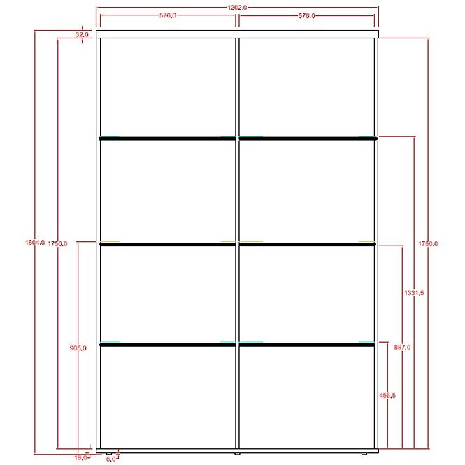 Schrank Miro 120cm Eiche Canyon