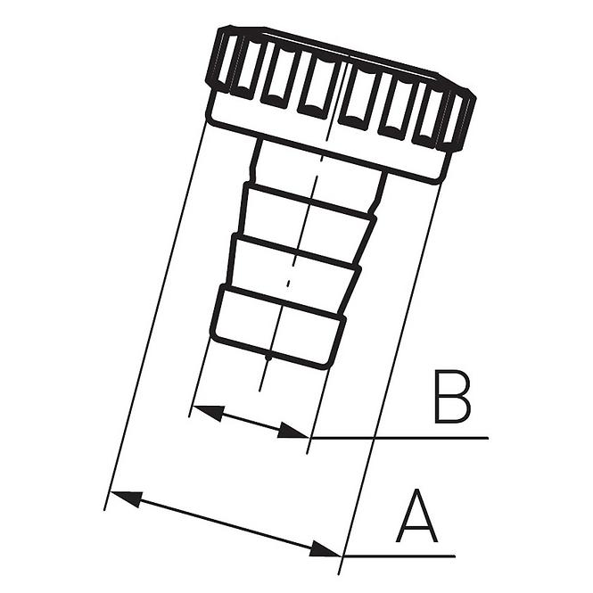 Endung mit Mutter für Ventil  1/2˝ K44