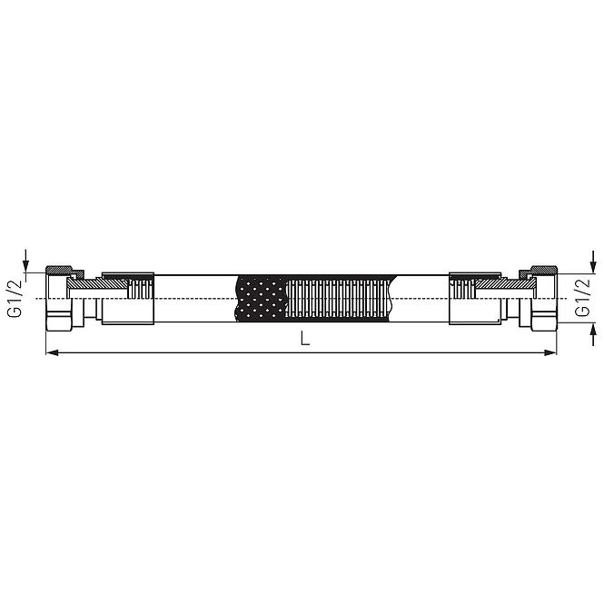 Gasschlauch 1/2 0,5 m PVC