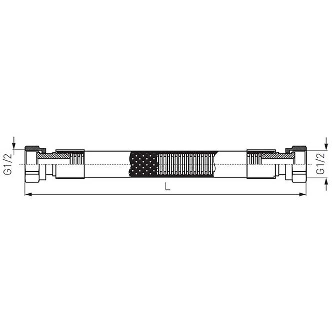 Gasschlauch 1/2 1,5 m PVC