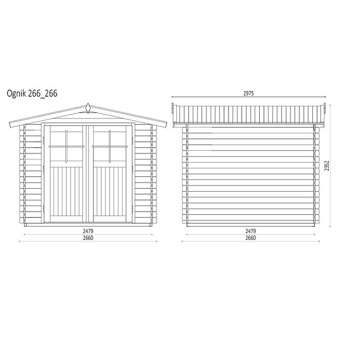 Gartenhaus Ognik 266x266