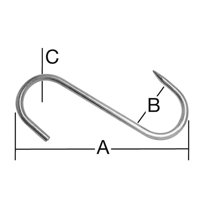 Fleischhaken 140x5,2 Edelstahl