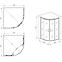 Duschkabine A1900W 90/170 Ring,6