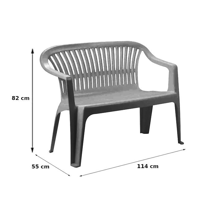 Gartenbank Diva weiß 89100