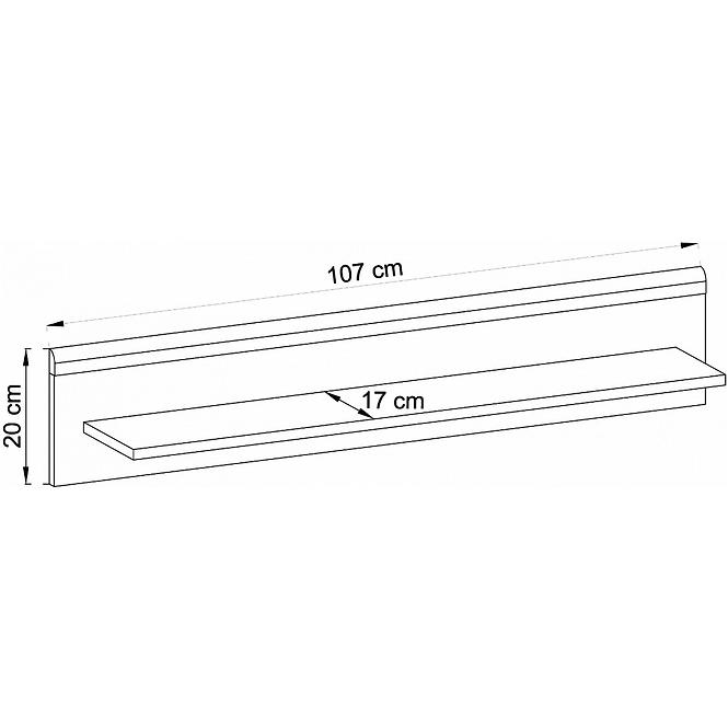 Regal Primo 107cm Eiche Riviera