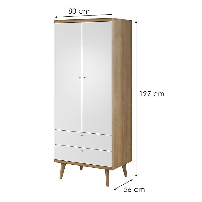 Schrank Primo 80cm Eiche Riviera