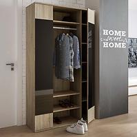 Garderobe Eliza eiche sonoma/glas